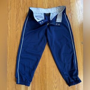 Boombah Softball Pants Navy White pipe Womens Size 32 Waist 29"-34"
